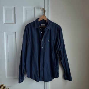 Lacoste Navy Button-Down Shirt – Regular Fit